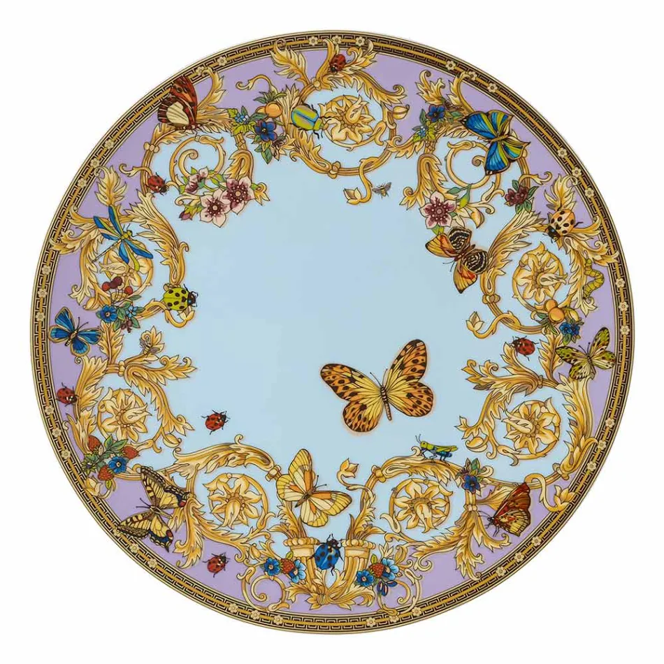 Rosenthal Versace Assiette à carton Le Jardin Place diamètre 33 cm en porcelaine - Jardin Viadurini