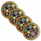 Rosenthal Versace Medusa Amplified Multicolore 4 assiettes plates - Amplifiedmulticolor Viadurini