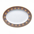 Rosenthal Versace Medusa Assiette design en porcelaine ovale bleue