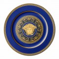 Rosenthal Versace Medusa Blue Plate marque-page de conception en porcelaine