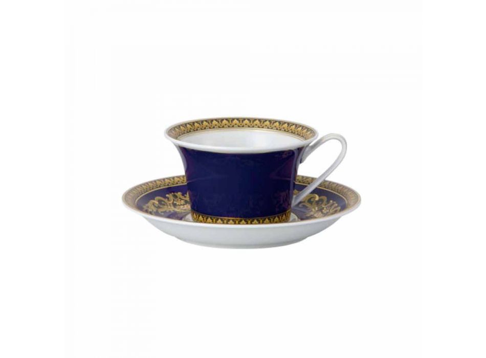 Rosenthal Versace Medusa Blue Tasse à thé en porcelaine moderne Viadurini
