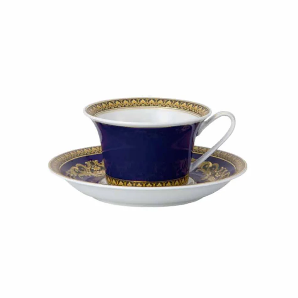 Rosenthal Versace Medusa Blue Tasse à thé en porcelaine moderne Viadurini