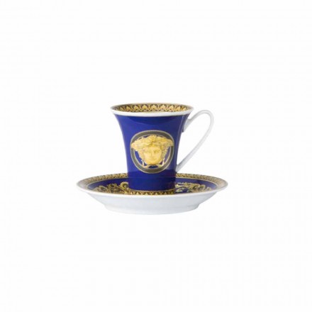 Rosenthal Versace Medusa Bleu tasse à café design en porcelaine Viadurini