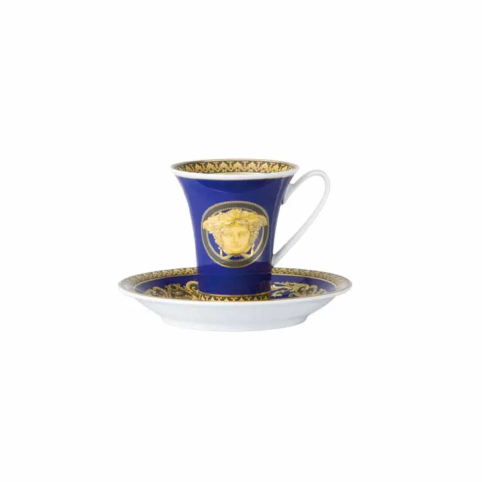 Rosenthal Versace Medusa Bleu tasse à café design en porcelaine Viadurini