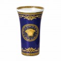 Rosenthal Versace Medusa Blue Vase en porcelaine design moderne 26cm