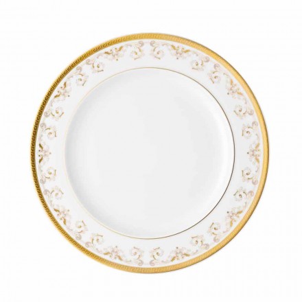 Rosenthal Versace Medusa Gala Or Assiette plate 27cm en porcelaine Viadurini
