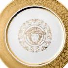 Rosenthal Versace Medusa Gala Plaque dorée en porcelaine 30cm Viadurini