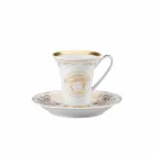 Rosenthal Versace Medusa Gala Set de tasses à expresso en porcelaine 6pc Viadurini