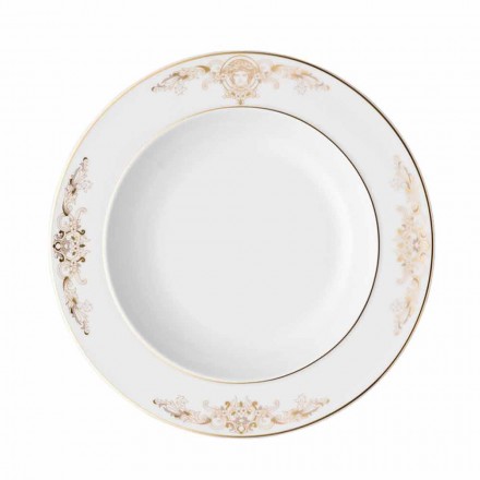 Assiette creuse Rosenthal Versace Medusa Gala de 22 cm en porcelaine Viadurini