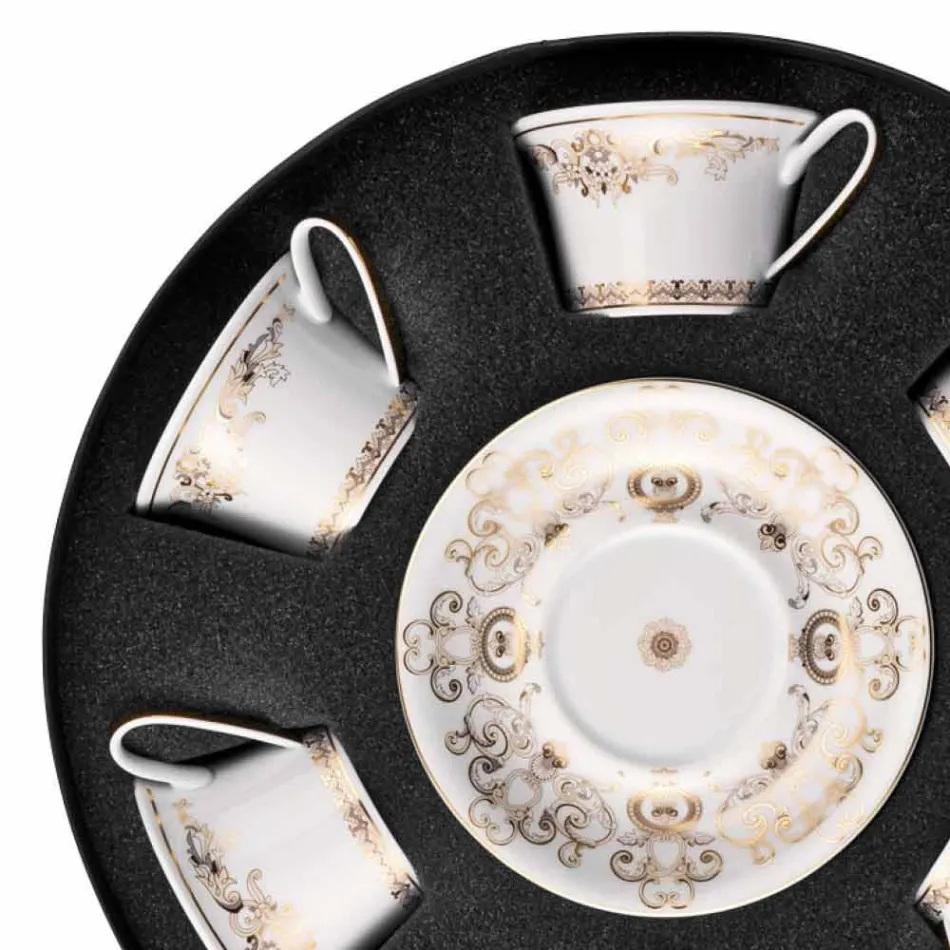 Rosenthal Versace Medusa Gala tasse de thé en porcelaine 6 pièces Viadurini