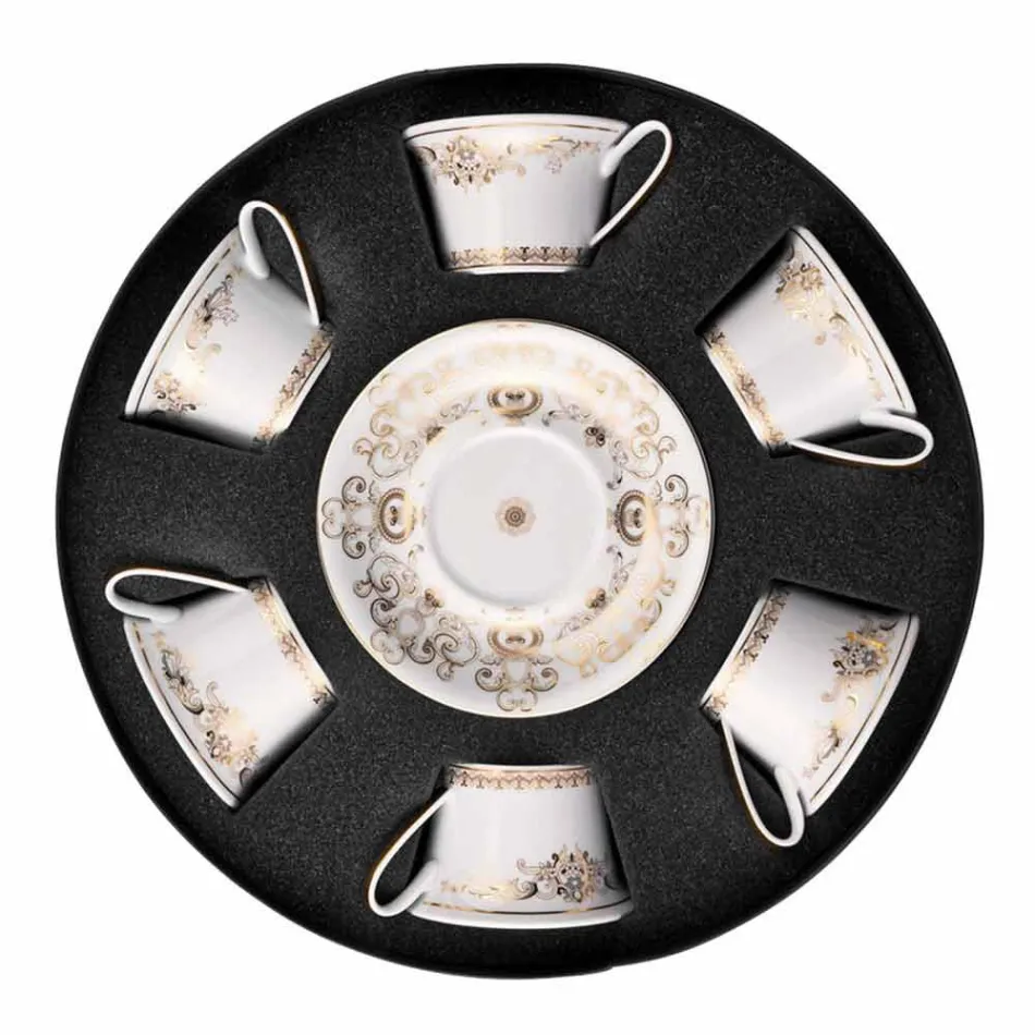 Rosenthal Versace Medusa Gala tasse de thé en porcelaine 6 pièces Viadurini