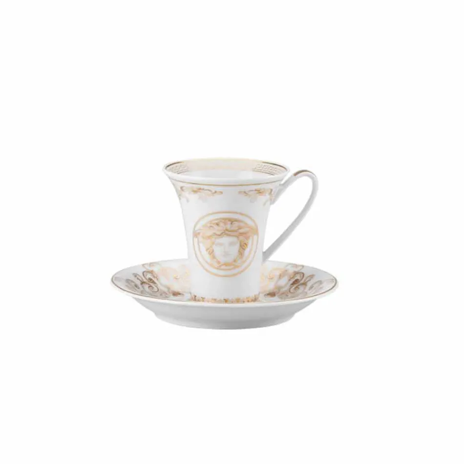 Rosenthal Versace Medusa Gala ensemble de tasses à expresso 6 pièces en porcelaine Viadurini
