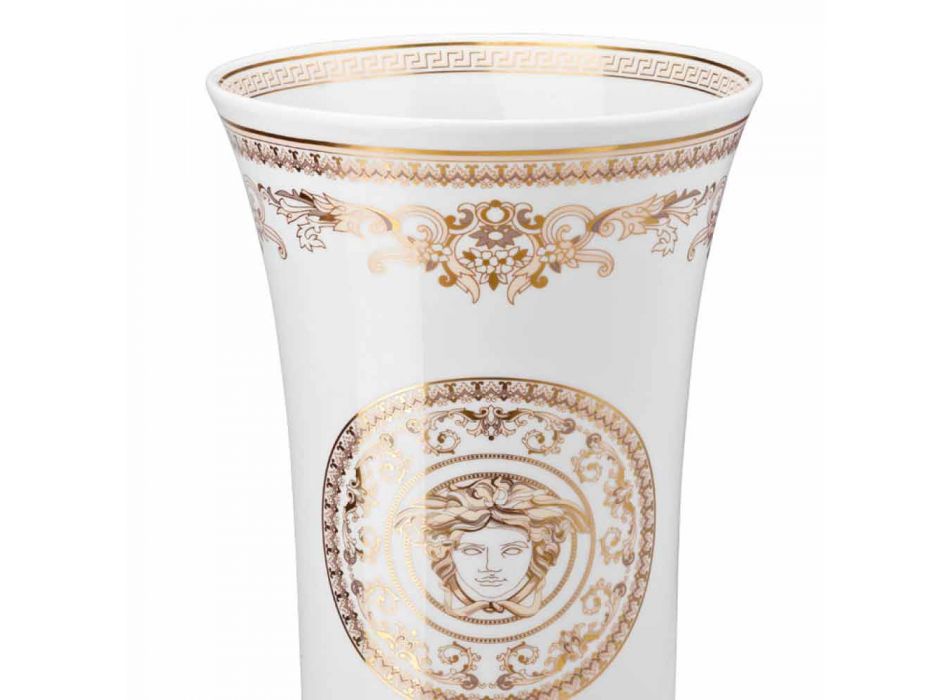 Rosenthal Versace Medusa Gala Vase design en porcelaine h 34cm Viadurini
