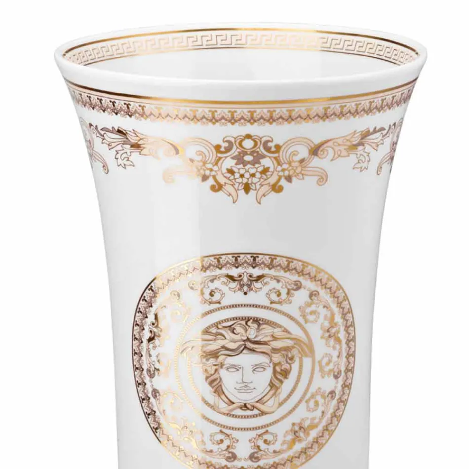 Rosenthal Versace Medusa Gala Vase design en porcelaine h 34cm Viadurini