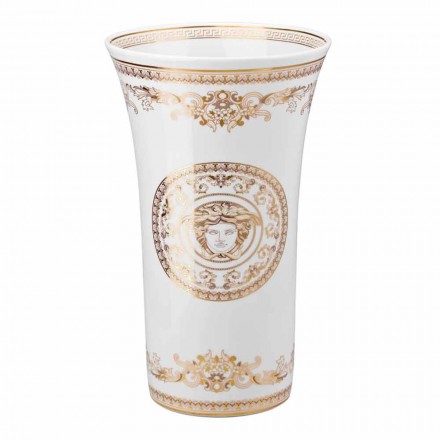 Rosenthal Versace Medusa Gala Vase design en porcelaine h 34cm Viadurini