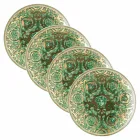 Rosenthal Versace Medusa Garland 4 Assiettes Plates Diamètre 17 cm - Noël Viadurini