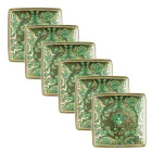Rosenthal Versace Medusa Garland 6 tasses plates carrées - Noël Viadurini