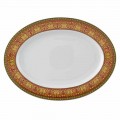 Rosenthal Versace Rouge Méduse 40cm plat ovale de conception en porcelaine