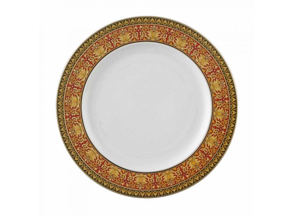 Rosenthal Versace Rouge Méduse 22 cm assiette plate en porcelaine Viadurini