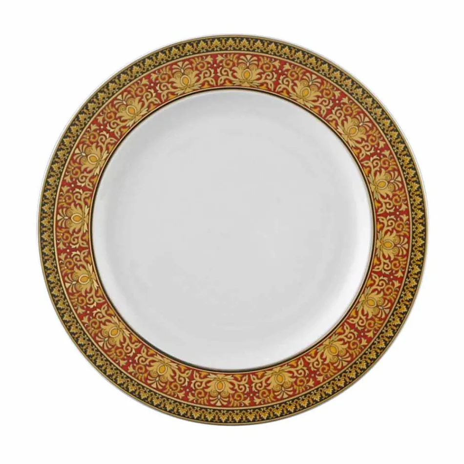 Rosenthal Versace Rouge Méduse 22 cm assiette plate en porcelaine Viadurini