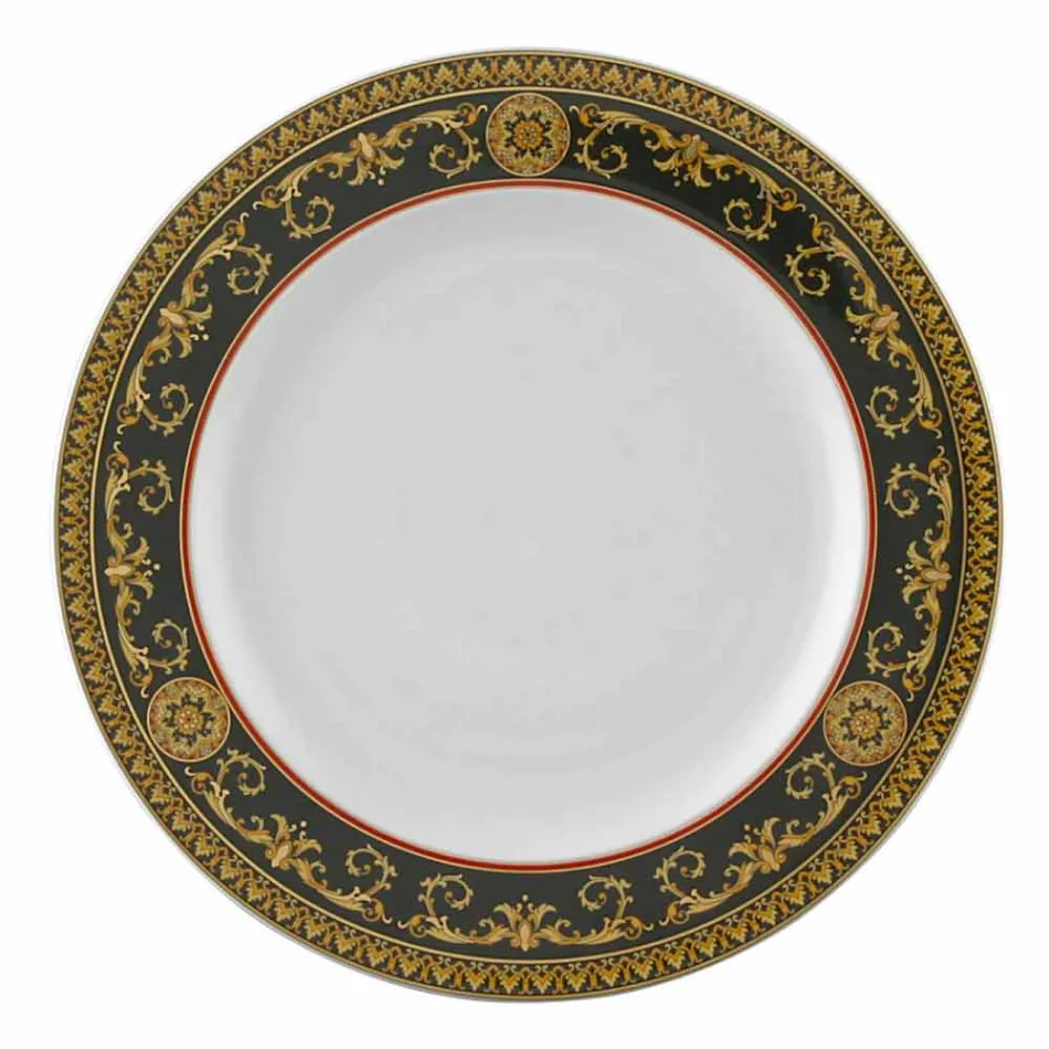 Rosenthal Versace Red Medusa Assiette plate 27cm en porcelaine Viadurini