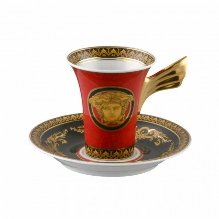 Rosenthal Versace Rouge Méduse Porcelaine design tasse à café Viadurini