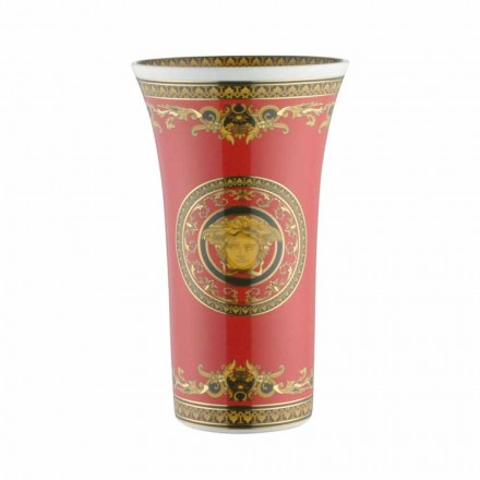 Rosenthal Versace Medusa Rosso Vase en porcelaine design moderne 26cm Viadurini