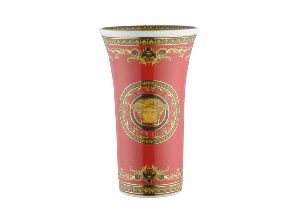 Rosenthal Versace Medusa Rosso Vase en porcelaine design moderne 26cm Viadurini