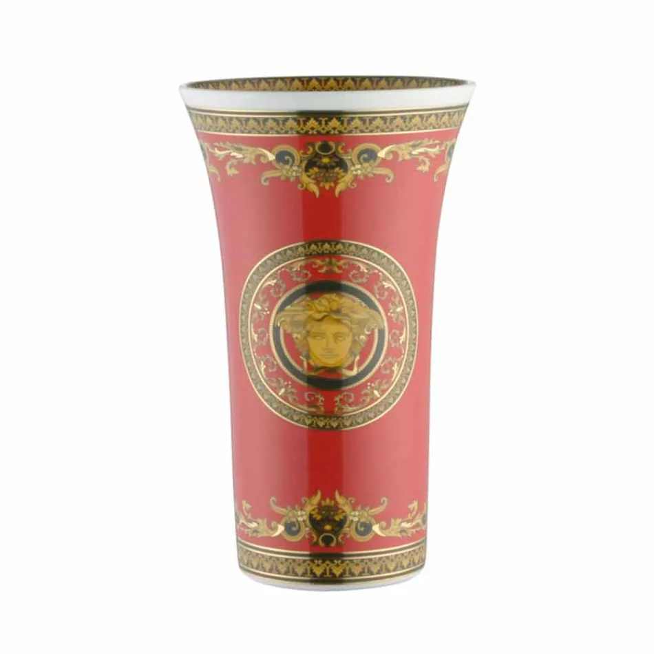 Rosenthal Versace Medusa Rosso Vase en porcelaine design moderne 26cm Viadurini