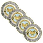 Rosenthal Versace Prestige Gala 4 Assiettes Plates Diamètre 18 cm - Prestige Viadurini