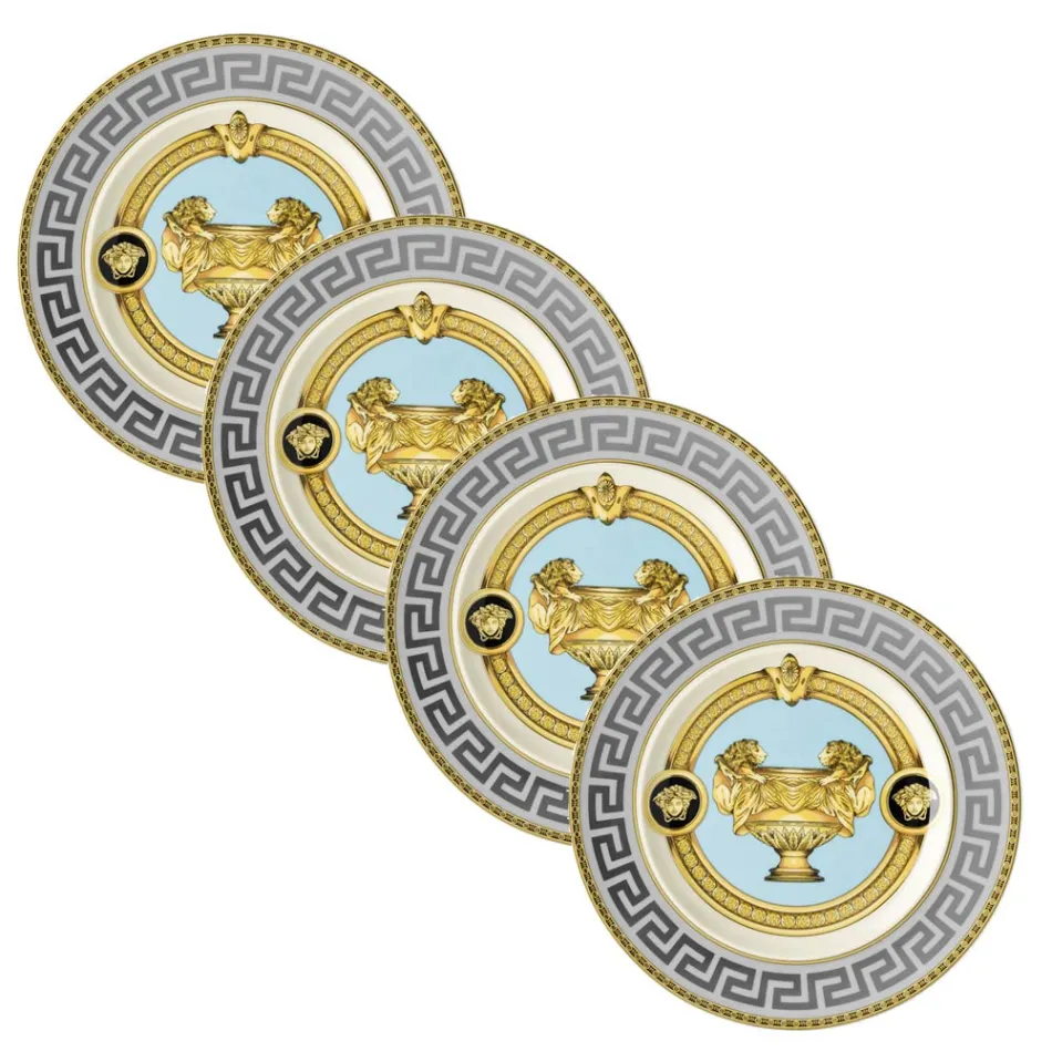 Rosenthal Versace Prestige Gala 4 Assiettes Plates Diamètre 18 cm - Prestige Viadurini