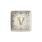 Rosenthal Versace Virtus Gala 6 Coupelles Plates Carrées 15x15 cm en Porcelaine - Baroque Viadurini