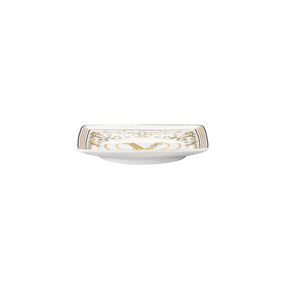 Rosenthal Versace Virtus Gala 6 Coupelles Plates Carrées 15x15 cm en Porcelaine - Baroque Viadurini