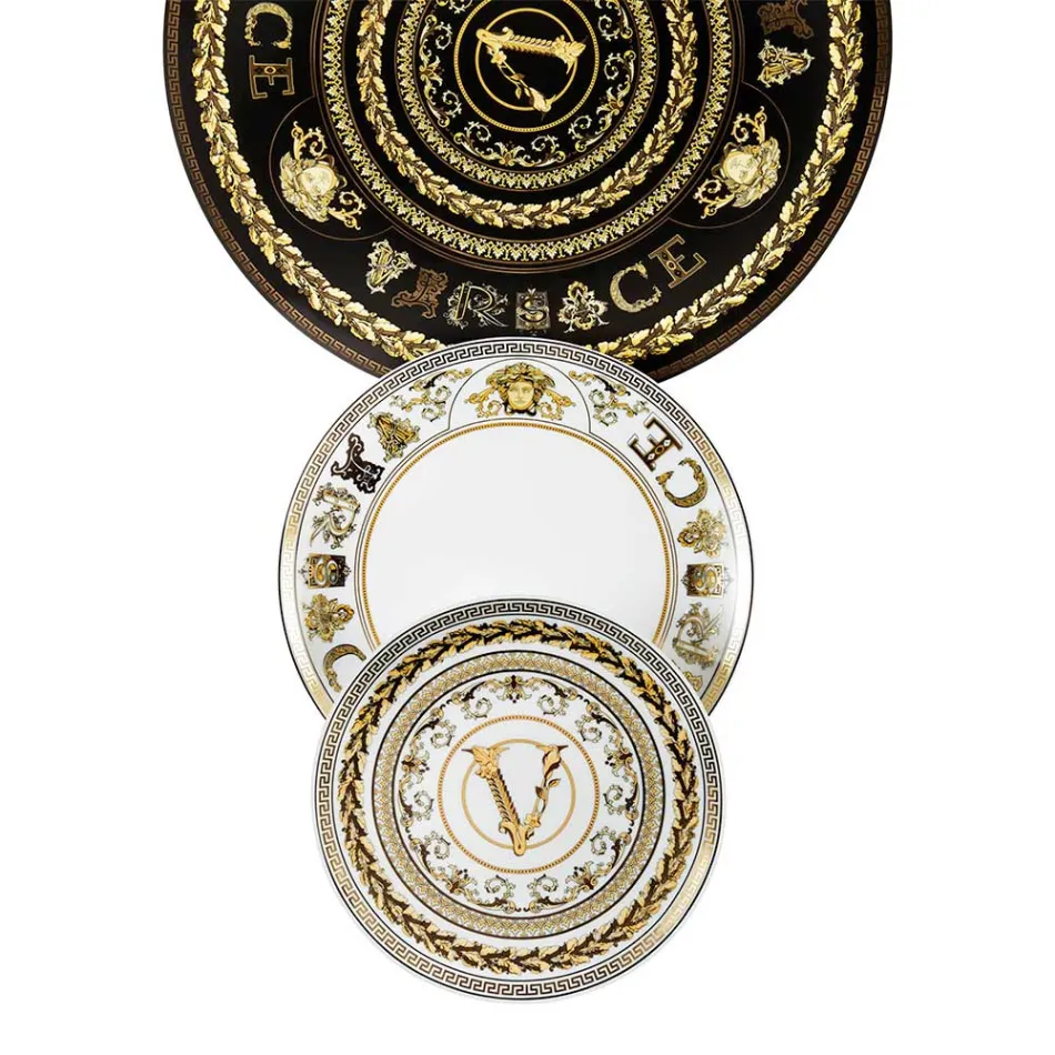 Assiette de service Virtus Gala de Rosenthal Versace Diamètre 33 cm en porcelaine - Baroque Viadurini