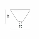 Rosace en céramique pour composition de lampes Battersea 975ST - Toscot Viadurini
