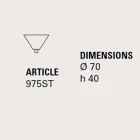 Rosace en céramique pour composition de lampes Battersea 975ST - Toscot Viadurini