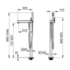 Robinets de sol Mitigeur de bain à levier unique - Erik Viadurini