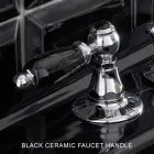 Robinet de bidet classique 3 trous avec leviers en laiton fabriqué en Italie - Noriana Viadurini