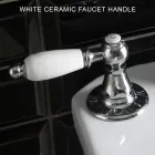 Robinet de bidet classique 3 trous avec leviers en laiton fabriqué en Italie - Noriana Viadurini