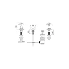 Robinet de bidet 3 trous, livraison interne, en laiton vintage – Klarisa Viadurini