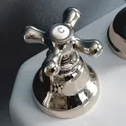 Robinet de bidet classique 3 trous avec vidage en laiton fabriqué en Italie - Ercolina Viadurini