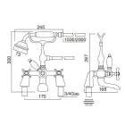 Robinet de baignoire en laiton avec douchette classique de luxe - Fioretta Viadurini