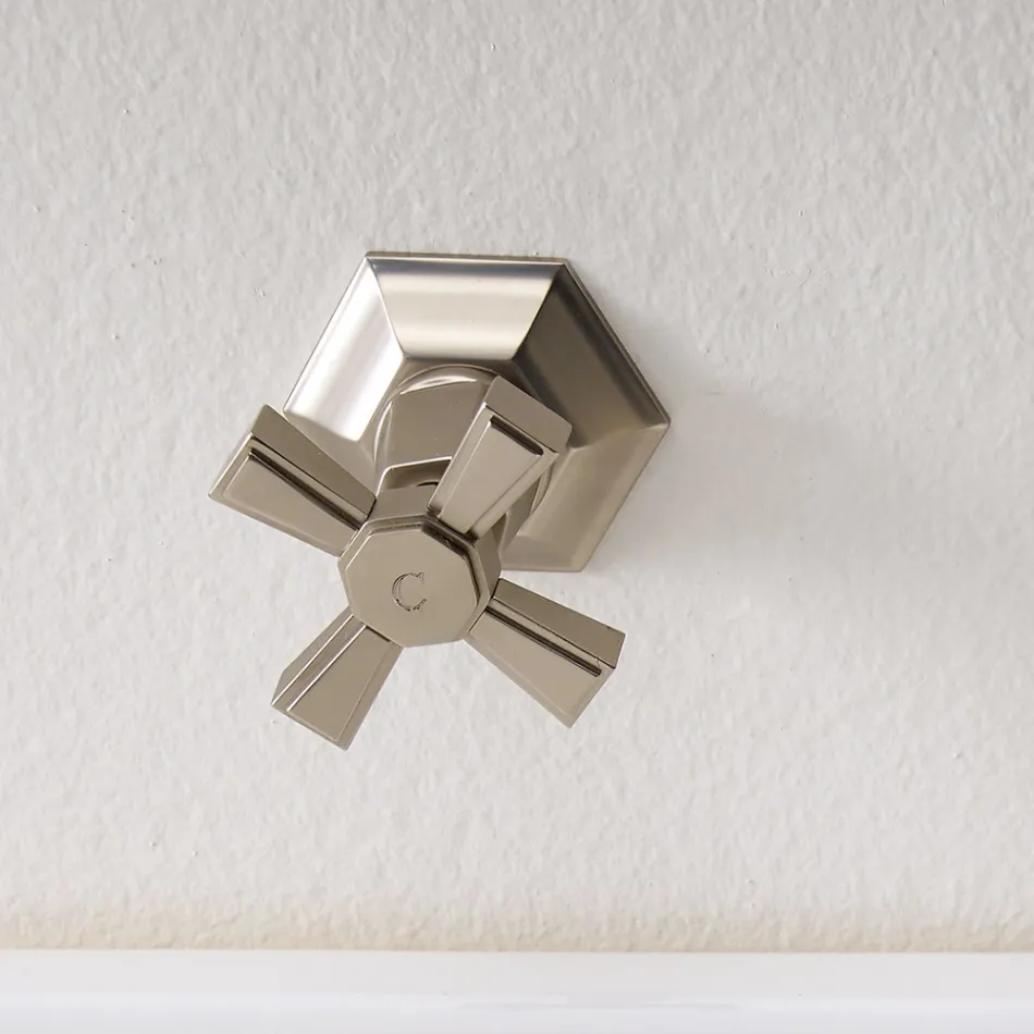 Robinet de lavabo mural design VIntage en laiton fabriqué en Italie - Silvana Viadurini