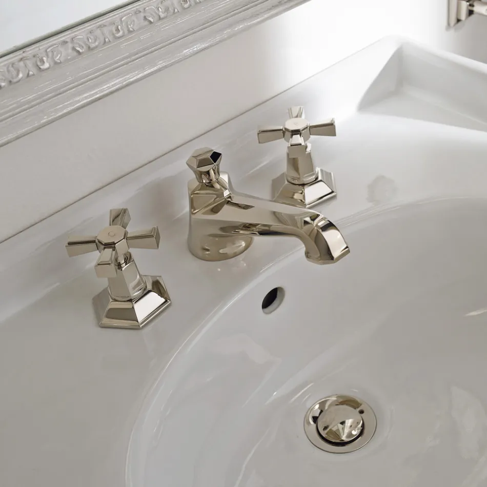 Robinet de lavabo à poser VIntage Design en laiton fabriqué en Italie - Silvana Viadurini