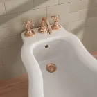 Robinet de bidet 3 trous style vintage en laiton fabriqué en Italie - Klarisa Viadurini