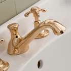 Robinet de lavabo vintage 3 trous en laiton fabriqué en Italie – Klarisa Viadurini