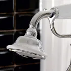 Robinet de baignoire sur pied avec douchette en laiton fabriqué en Italie - Noriana Viadurini