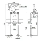 Classic Brass Robinet de baignoire sur pied avec douchette - Fioretta Viadurini