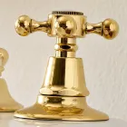 Robinet de bidet vintage 3 trous en laiton vintage fabriqué en Italie - Ursula Viadurini