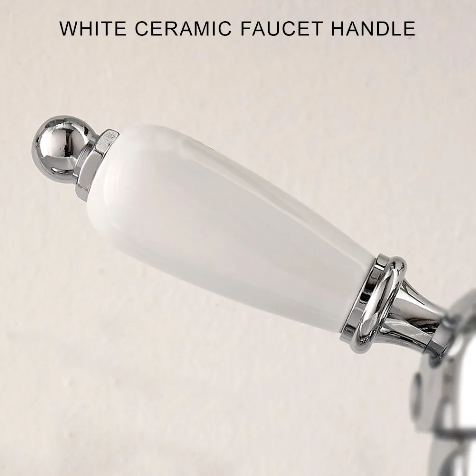 Robinet de bidet monotrou classique avec leviers en laiton fabriqués à la main - Noriana Viadurini